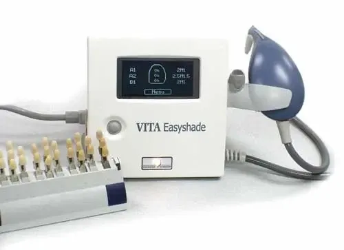 VITA Easyshade dental shade matching device with color guide and probe